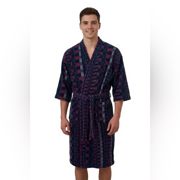 Charter Club Vintage men’s thick, luxurious  terrycloth robe w two front pockets - Picture 1 of 5